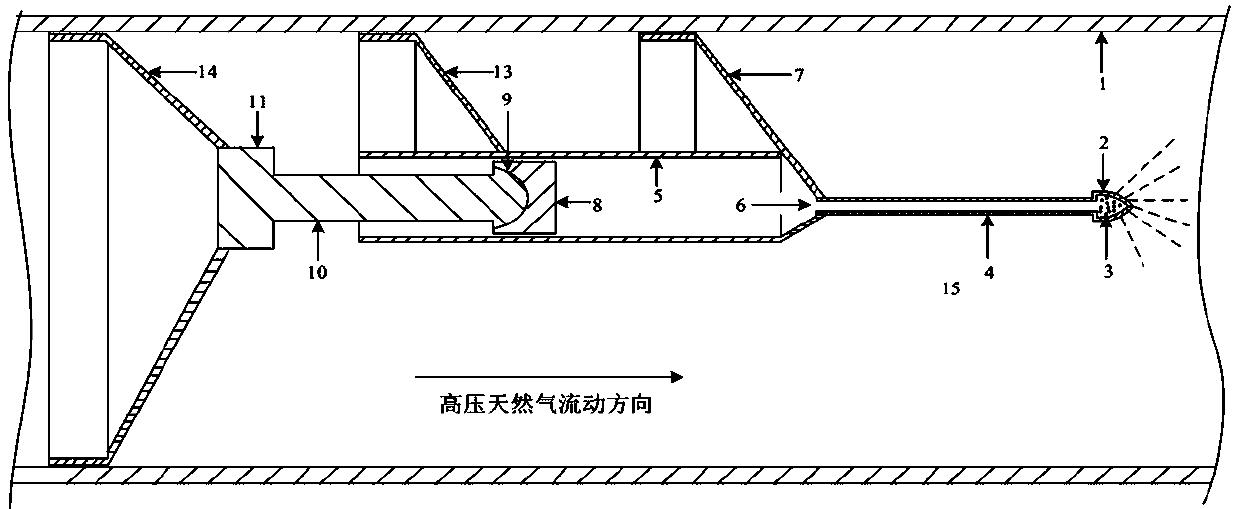 Corrosion inhibitor film coating pipe cleaning device for high-sulfur-containing moisture gathering and transportation pipeline