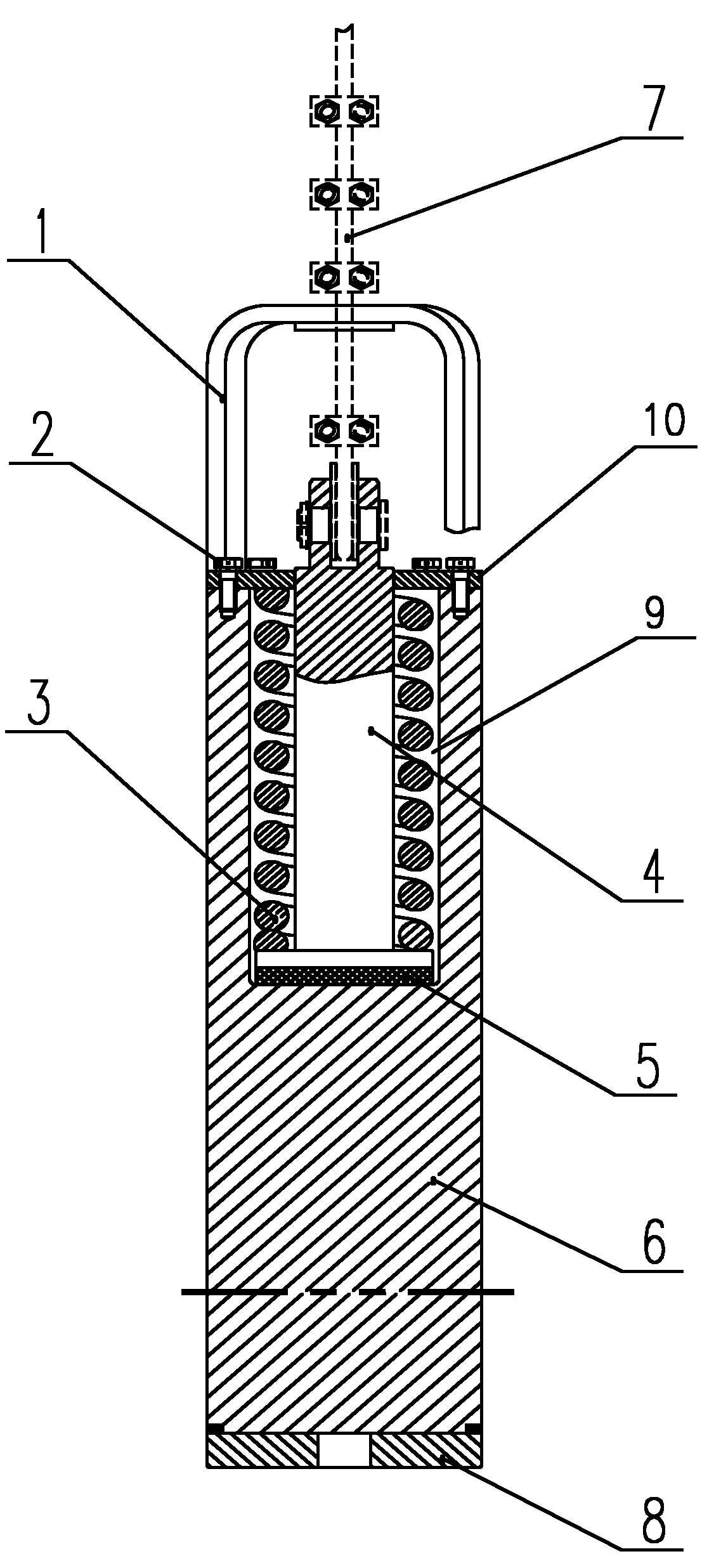 Composite pounder with buffering device