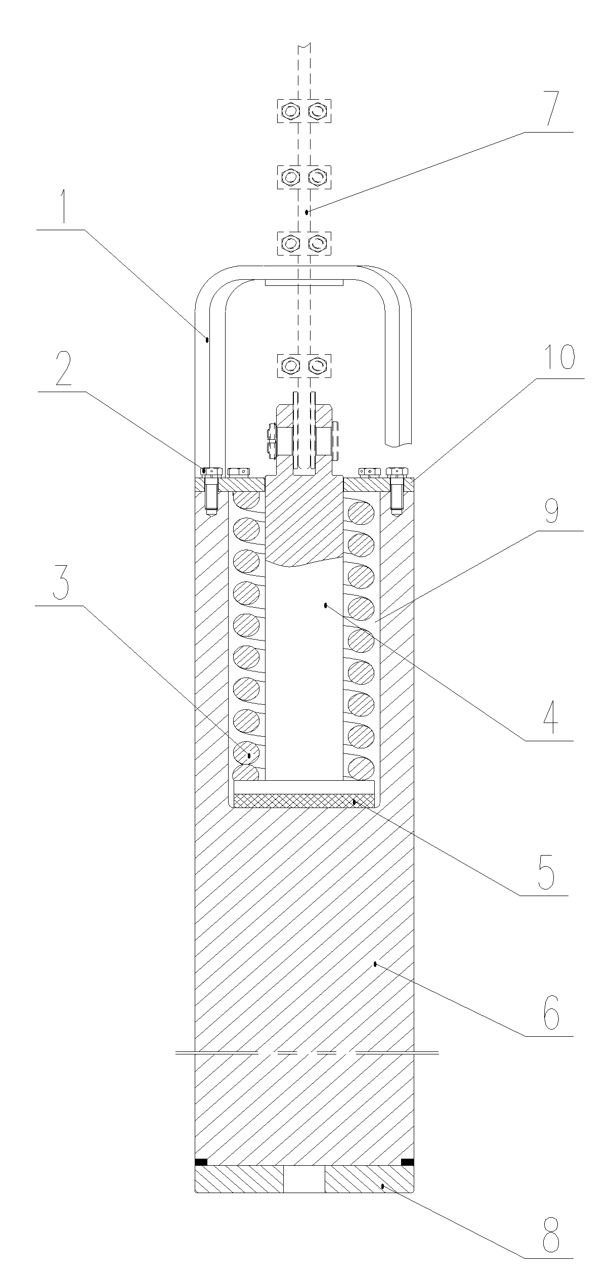 Composite pounder with buffering device