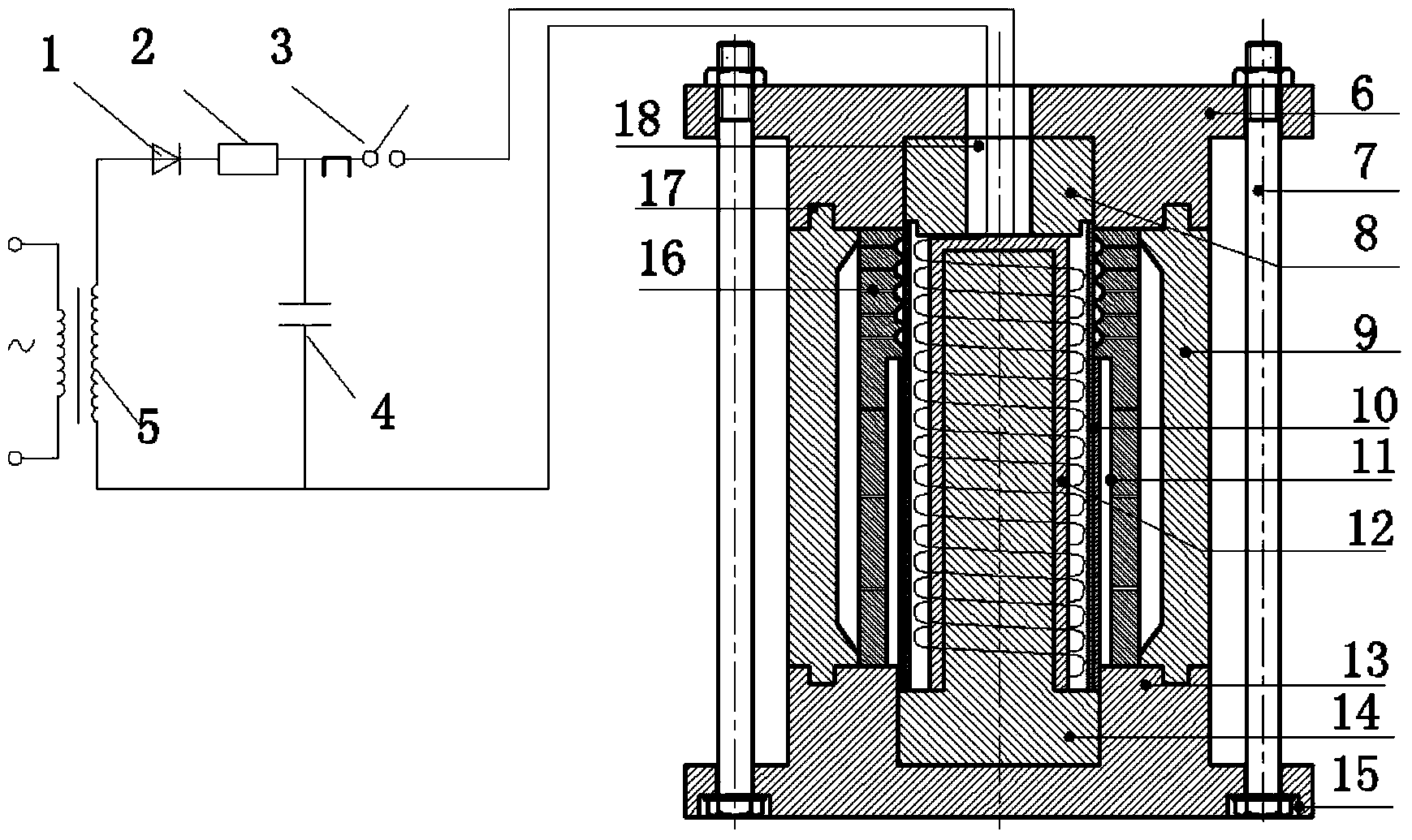 Device and method for machining composite energy absorption tube