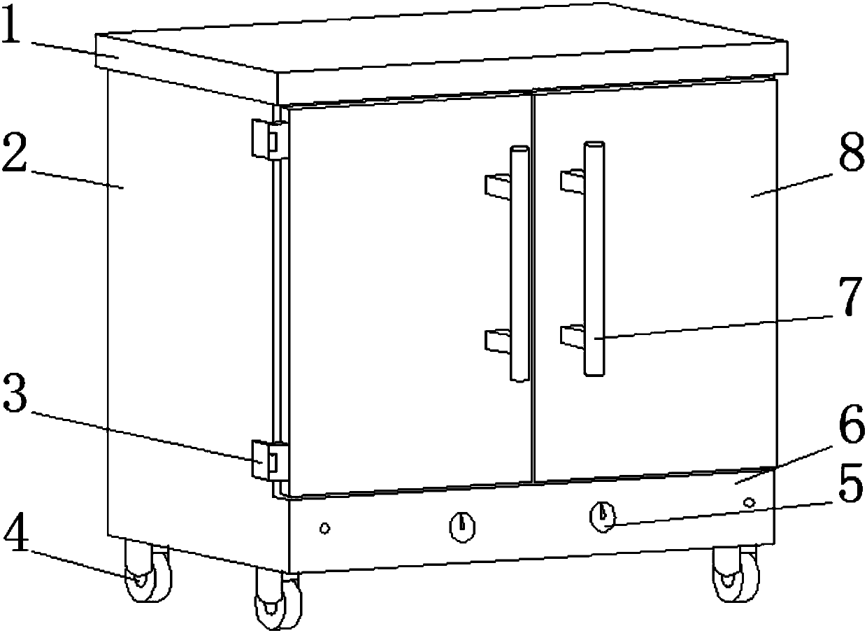 Novel energy-saving and environment-friendly fungus-proof type rice steaming cart