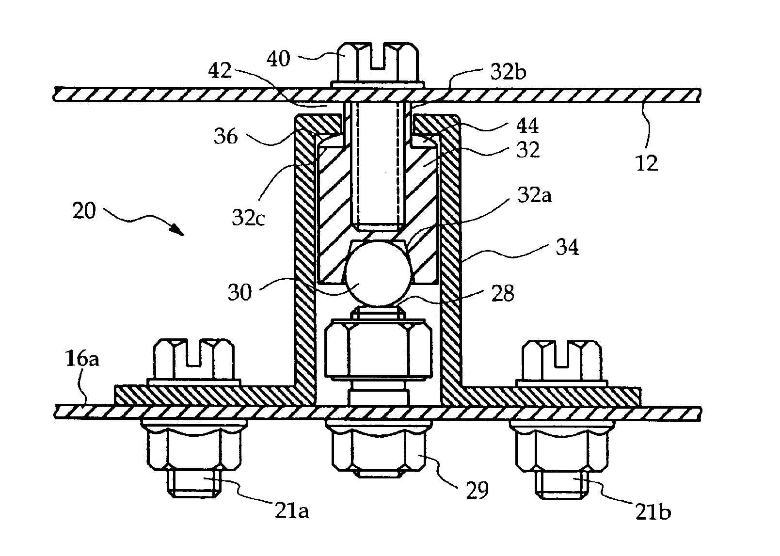 Frame-based occupant weight estimation load cell with ball-actuated force sensor
