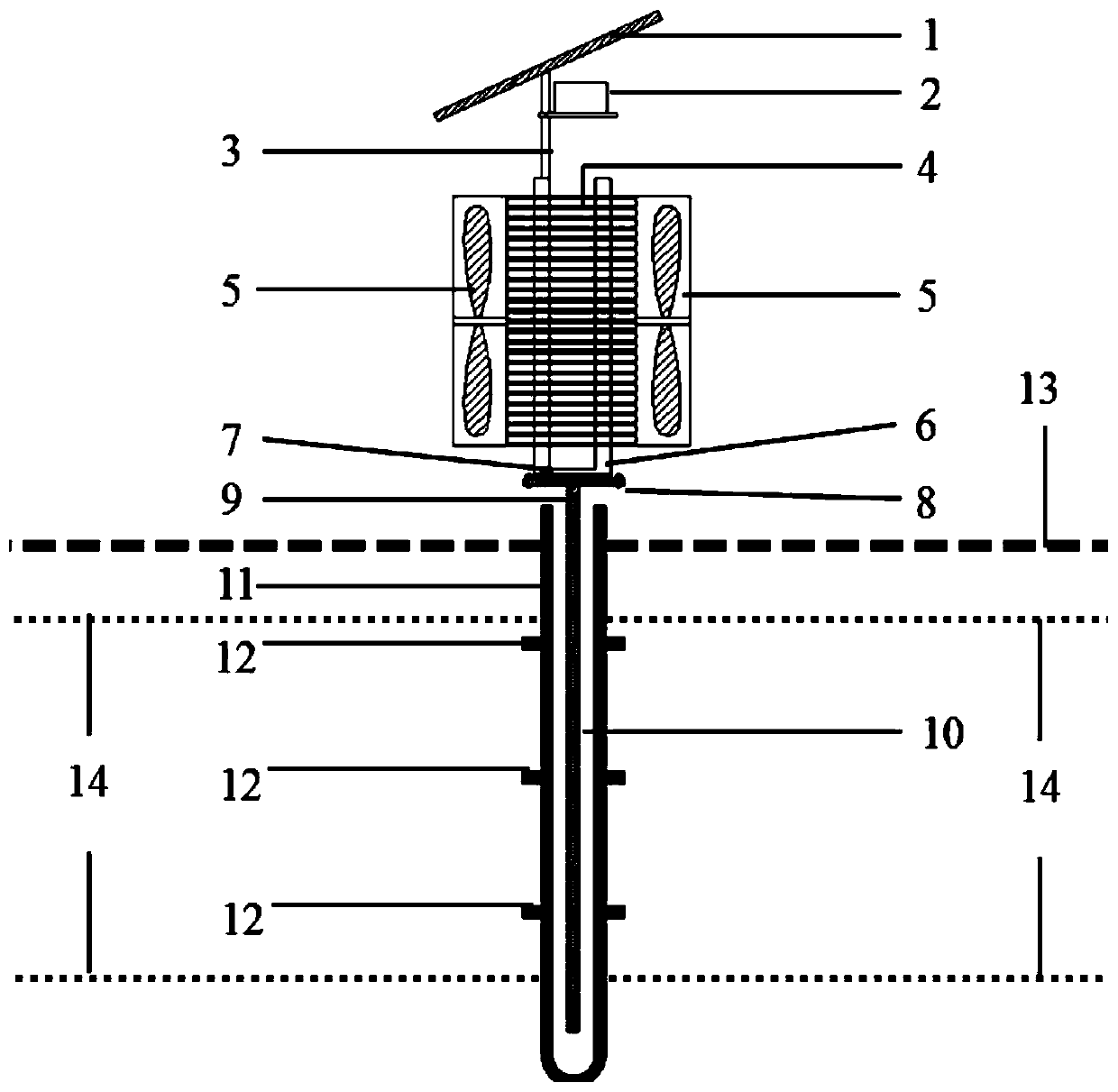 Recyclable large concrete cooling device