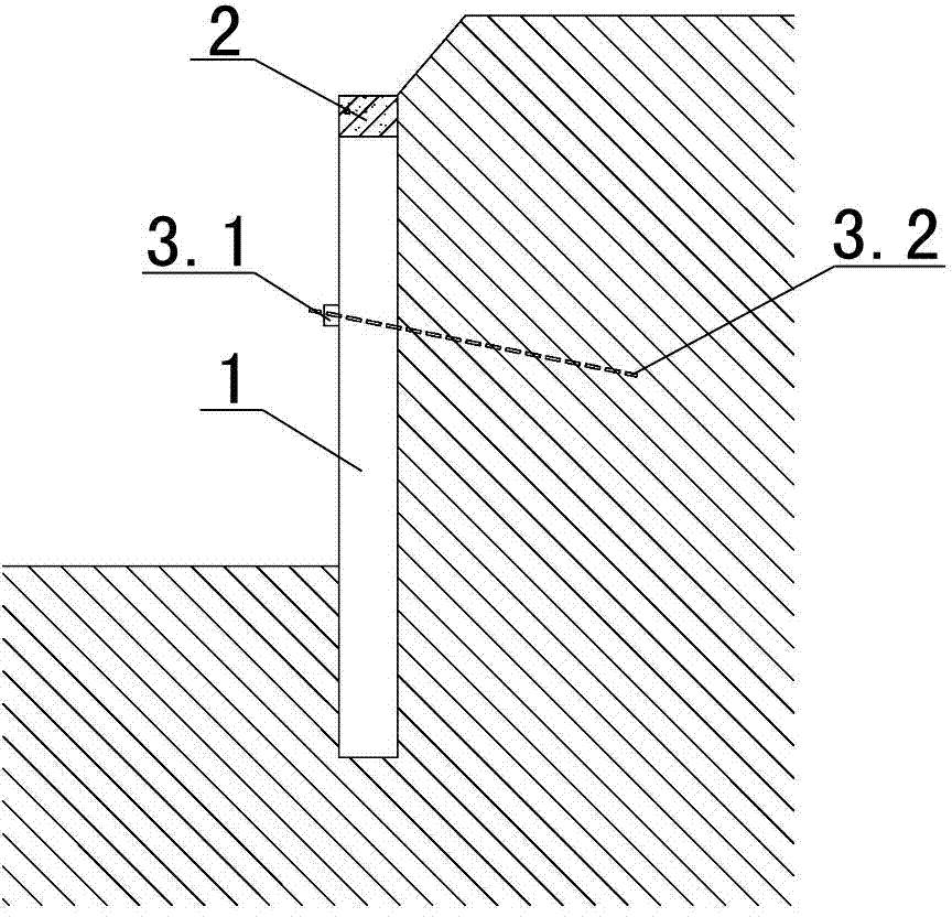 Manual hole digging support pile prestress anchor cable anchoring structure and construction method of anchoring structure