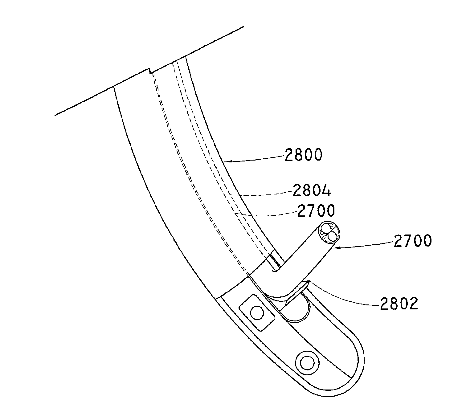 Space-optimized visualization catheter with camera train holder