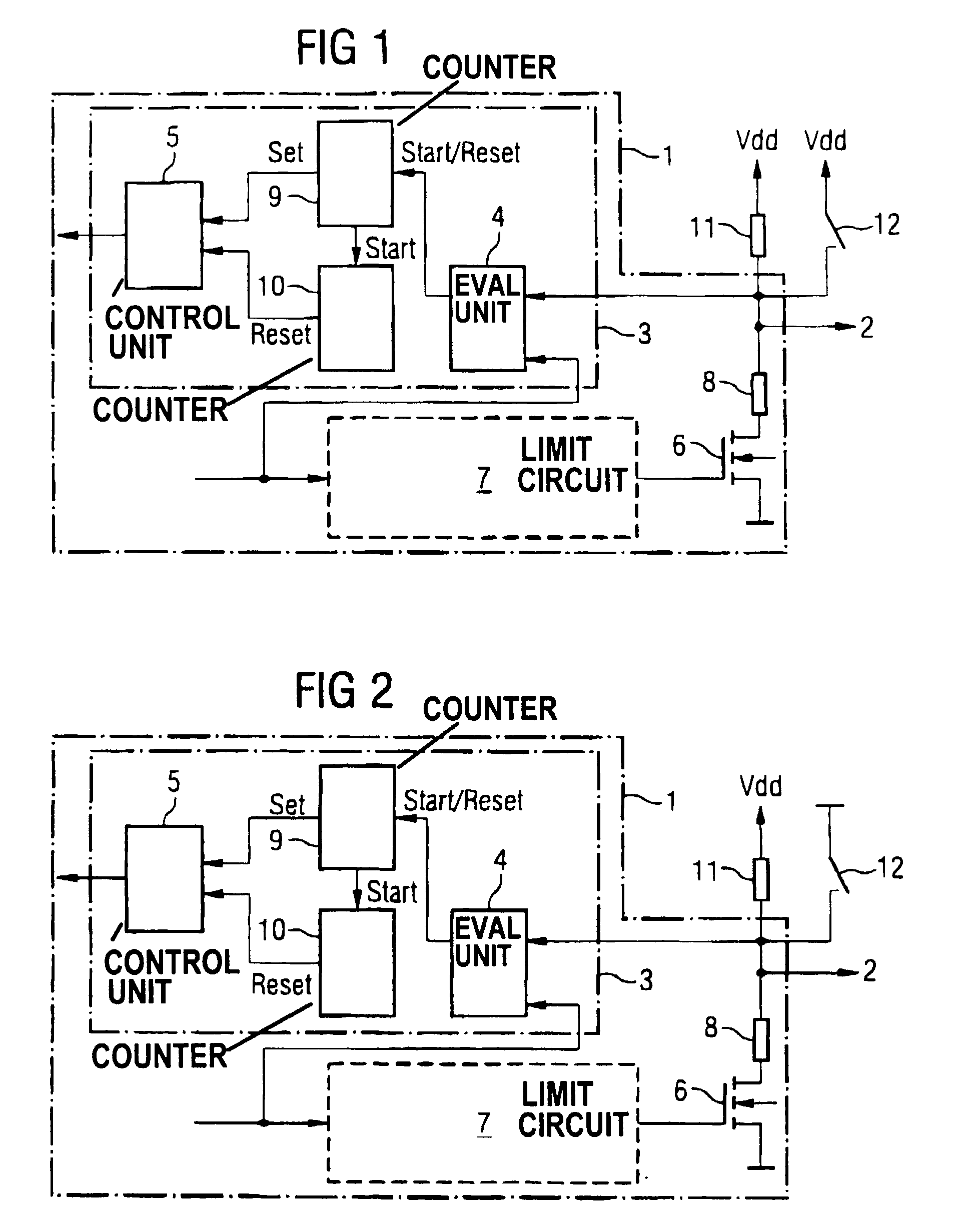 Method for switching from a first operating condition of an integrated circuit to a second operating condition of the integrated circuit