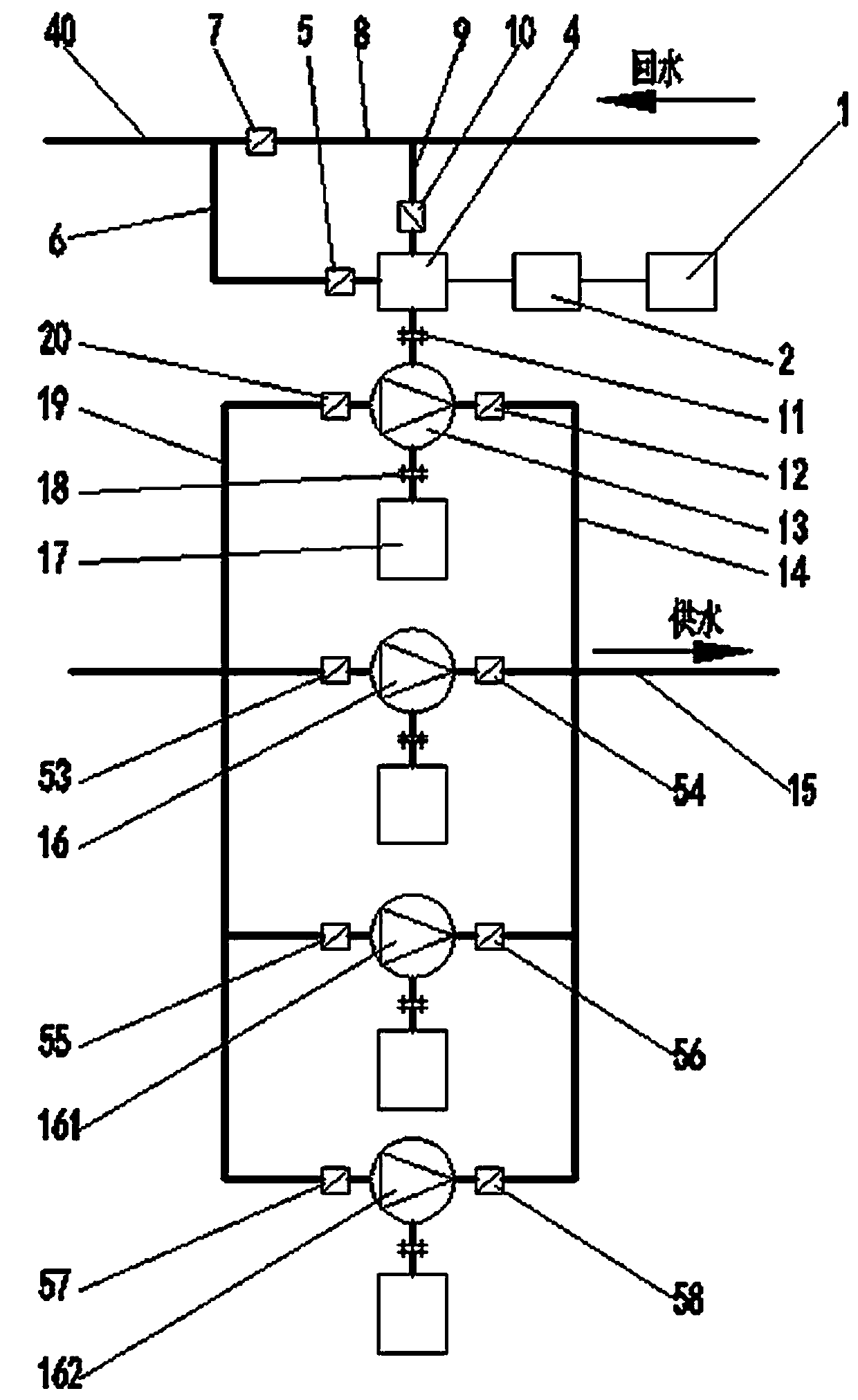 Intelligent water energy circulating electricity-saving system