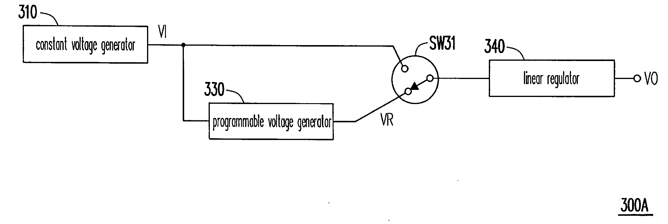 Controllable power supply device with step-up function