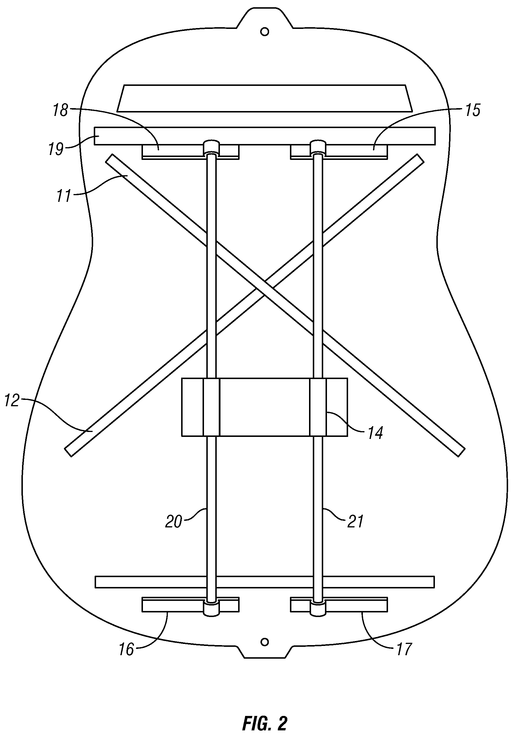 Suspended bracing system for acoustic musical instruments
