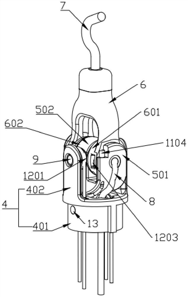 Integrated multi-degree-of-freedom unipolar electric hook