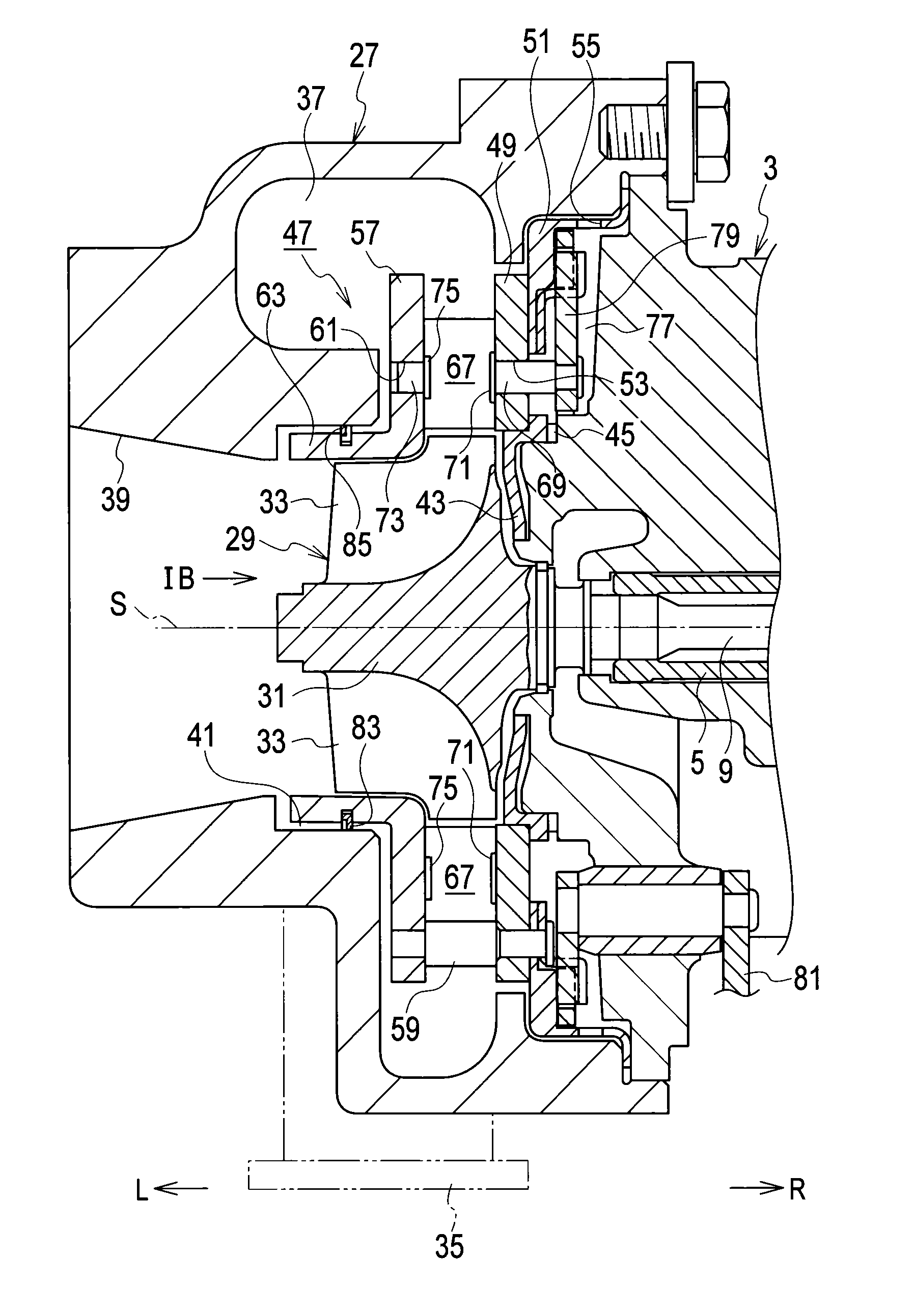 Variable nozzle unit and variable-geometry turbocharger
