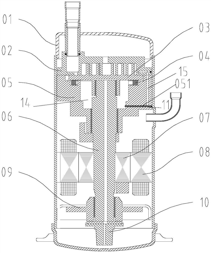 Oil path throttling device of compressor, compressor and air conditioner
