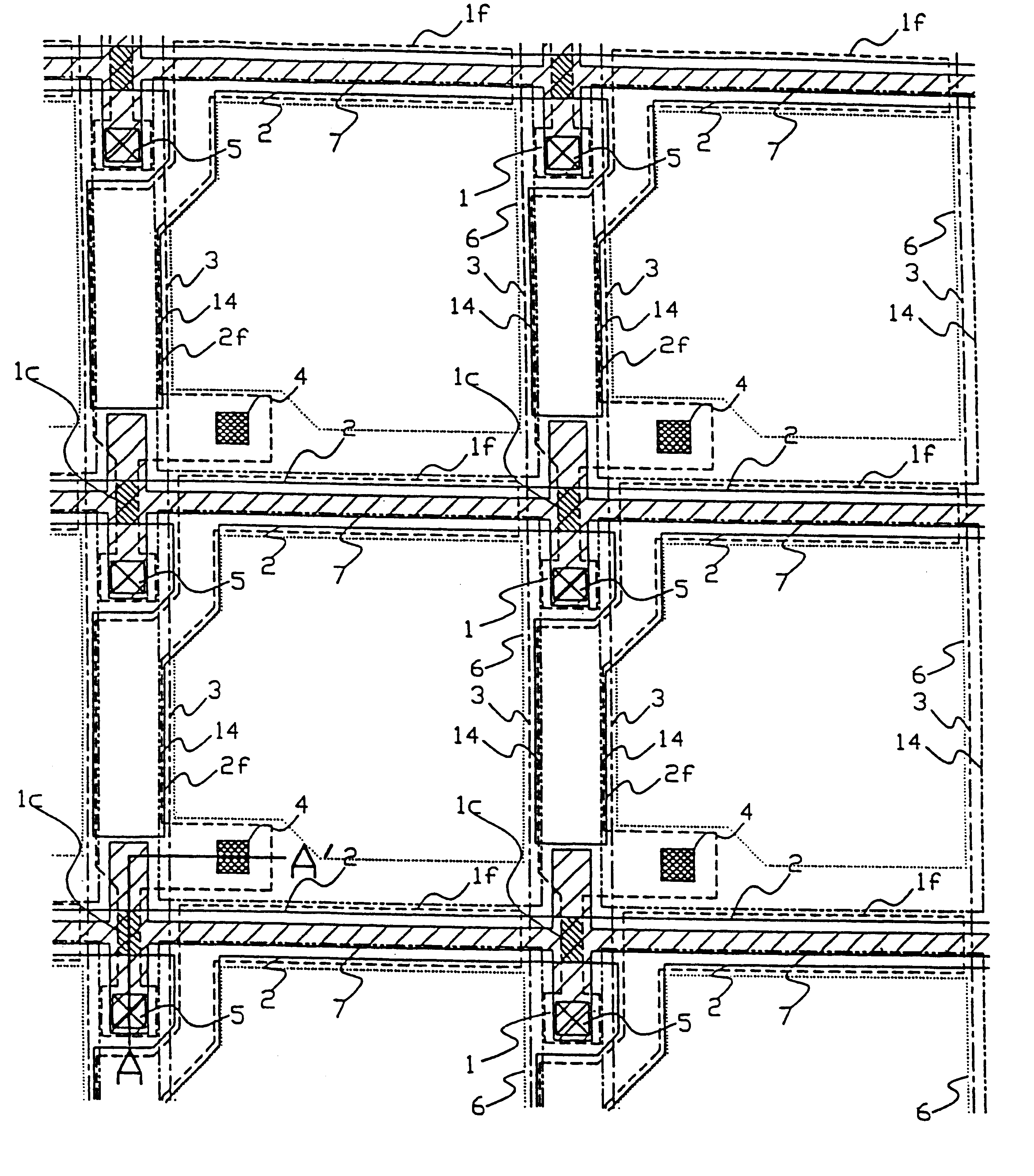 Light shielding structure of a substrate for a liquid crystal device, liquid crystal device and projection type display device