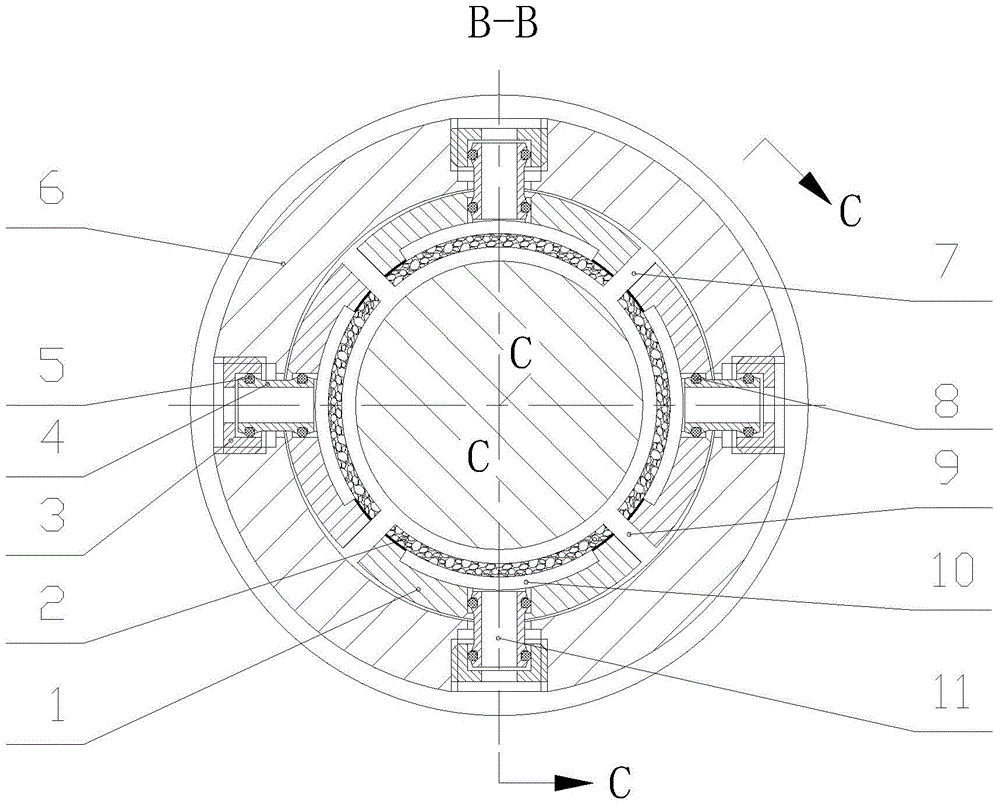 Water lubrication tilting pad static-pressure bearing structure cooled through water returning grooves