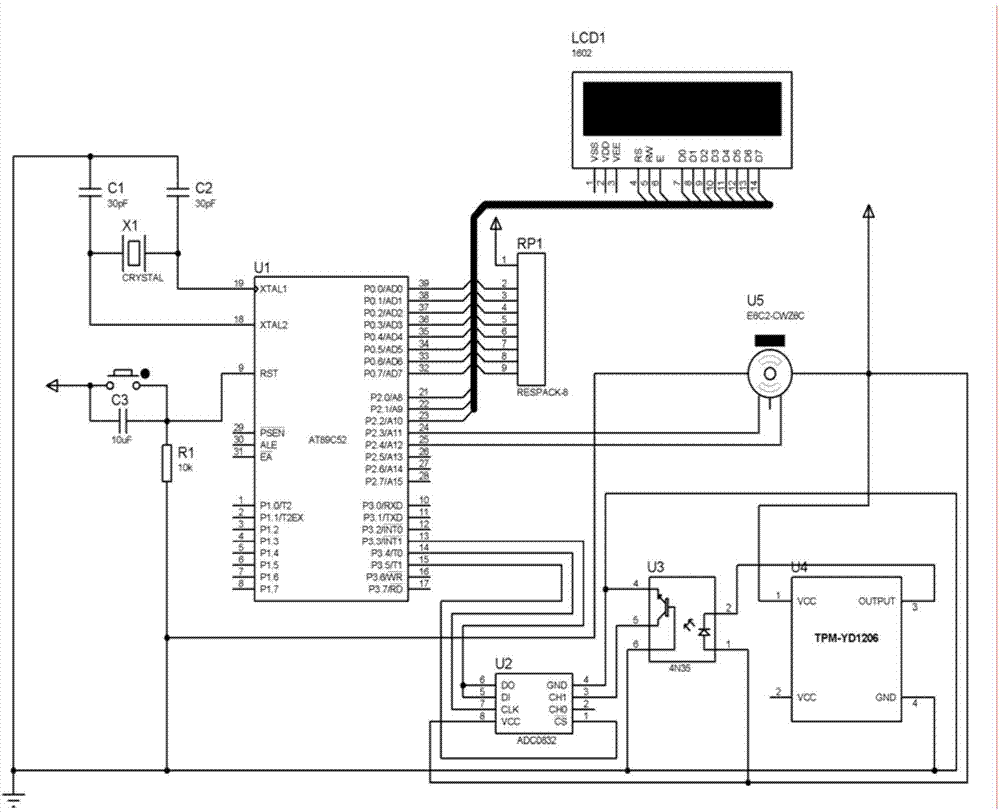 Diesel injection timing detection method based on AT89C52 single-chip microcomputer