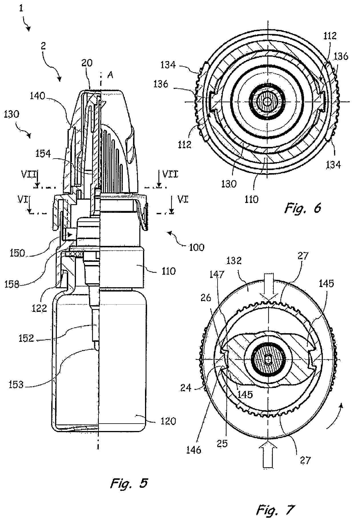 Childproof discharging device