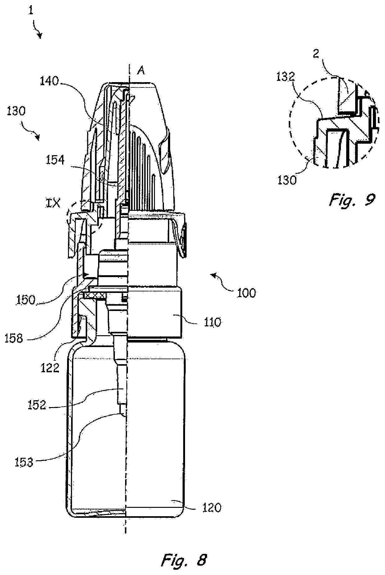 Childproof discharging device