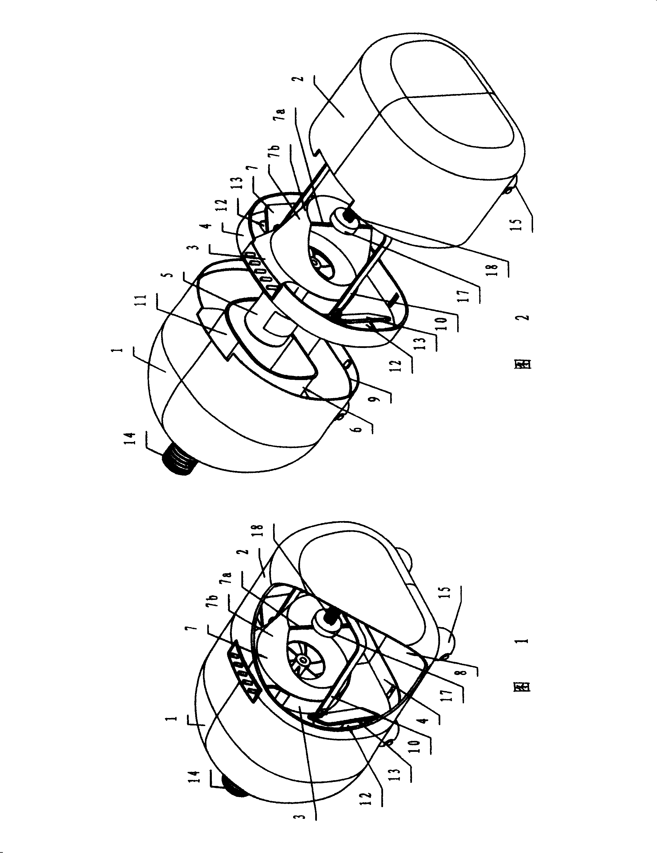 Vacuum cleaner with vibrating cleaning device