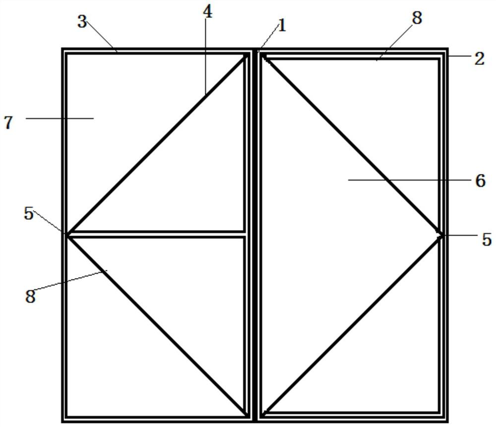 Box with built-in triangle box