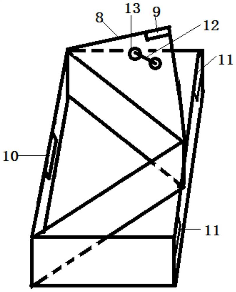 Box with built-in triangle box