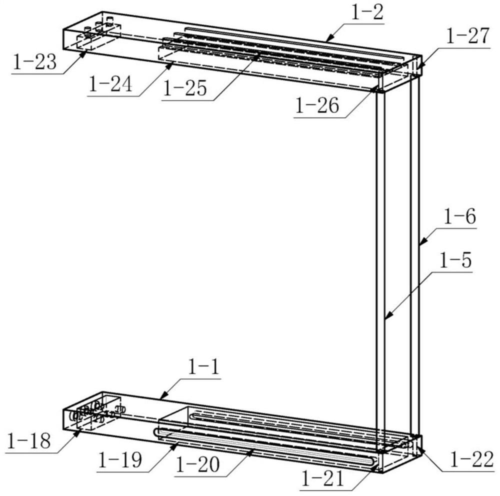 A lifting frame for rapid adjustment of the area to be tested for detonation schlieren