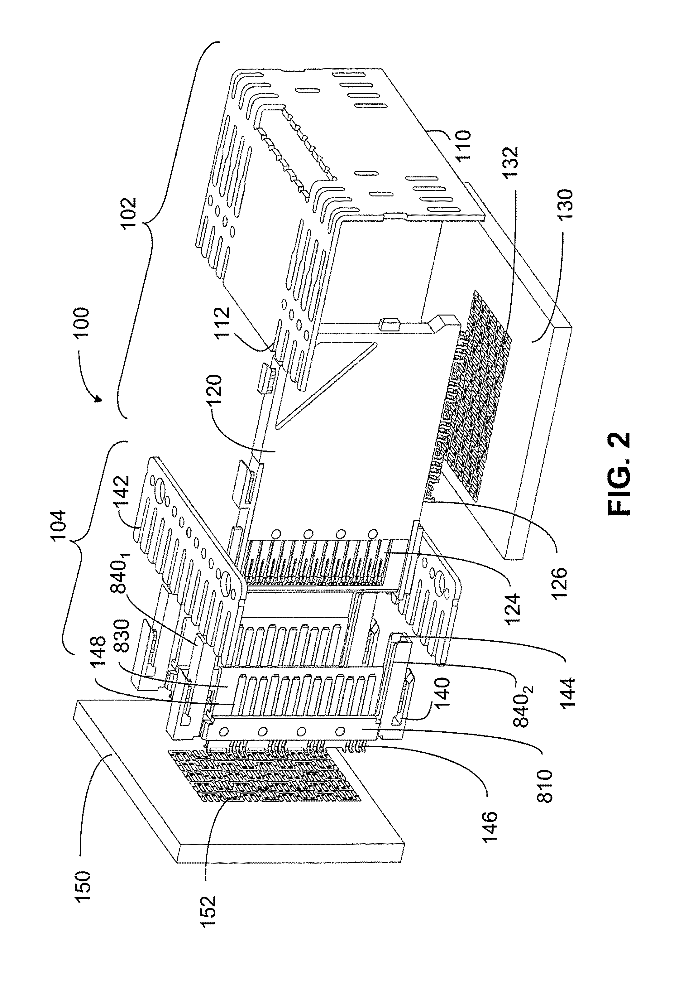 High density electrical connector with variable insertion and retention force