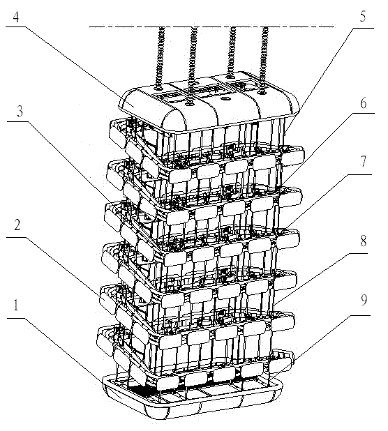 Hanging valve tower for converter valve