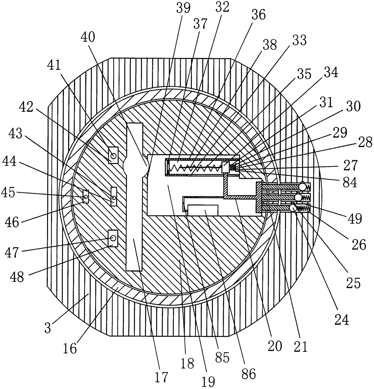 Puck lock system with active alarm