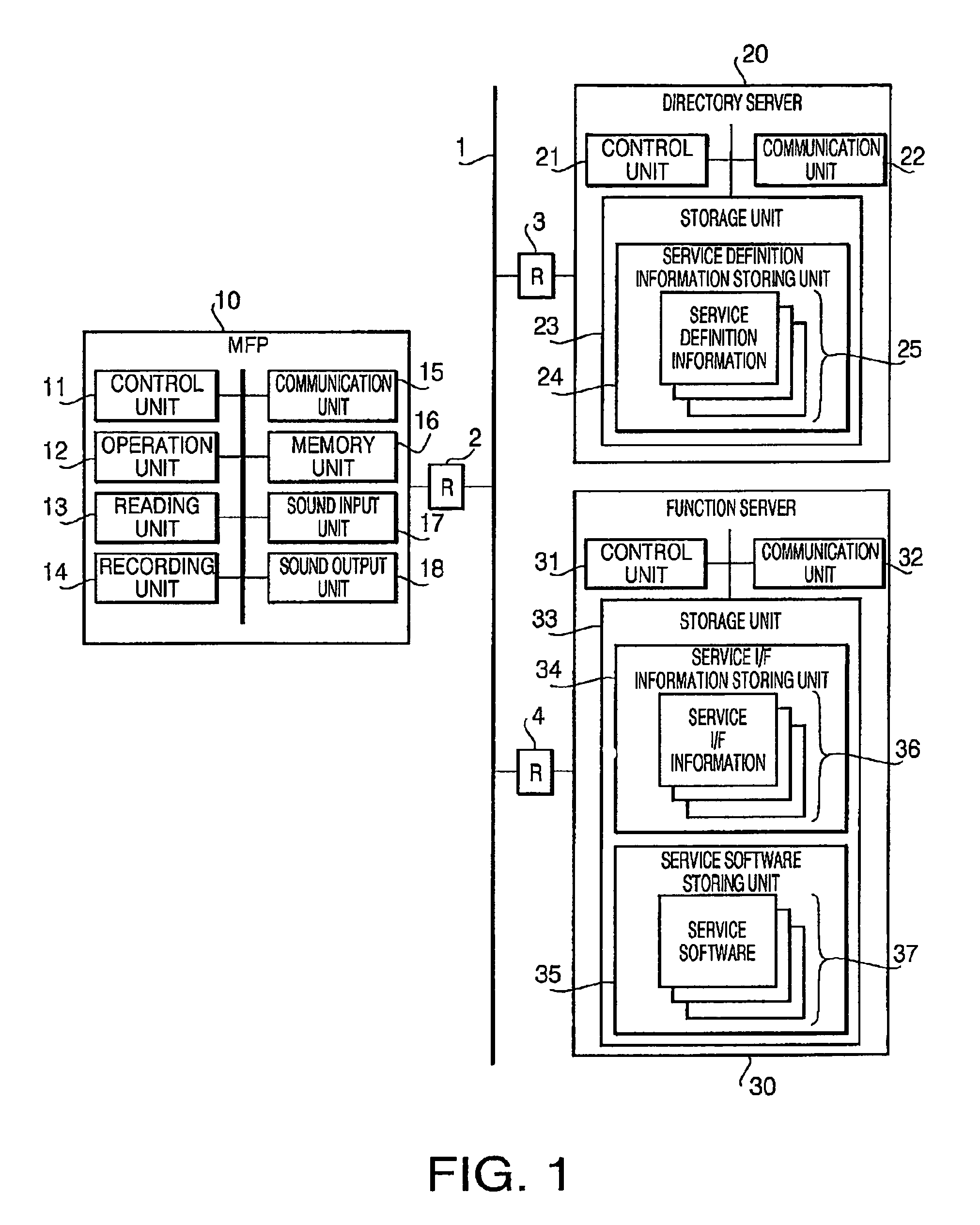 Image processing system with an information transmitting system, image processing device and data processing program therefor