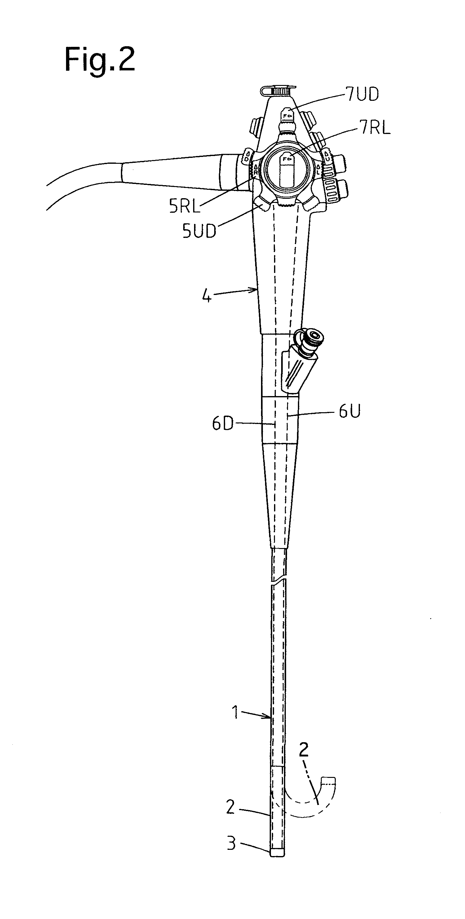 Bendable portion control mechanism of an endoscope
