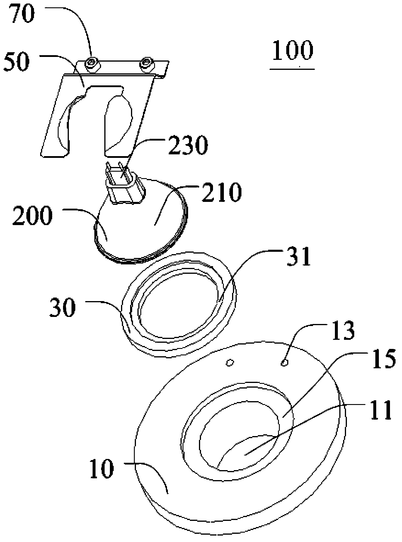 Light source fixing structure and lamp with same