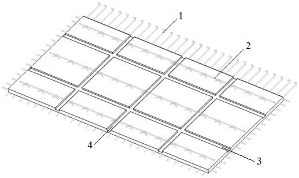 Solid waste large-mixing-amount concrete prefabricated laminated slab and preparation method thereof