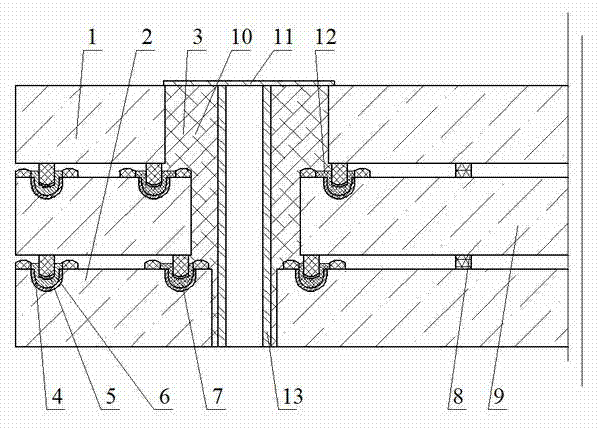 Metal-welded plain double-vacuum-layer glass provided with edges sealed by sealing strips and sealing grooves and provided with mounting hole(s)