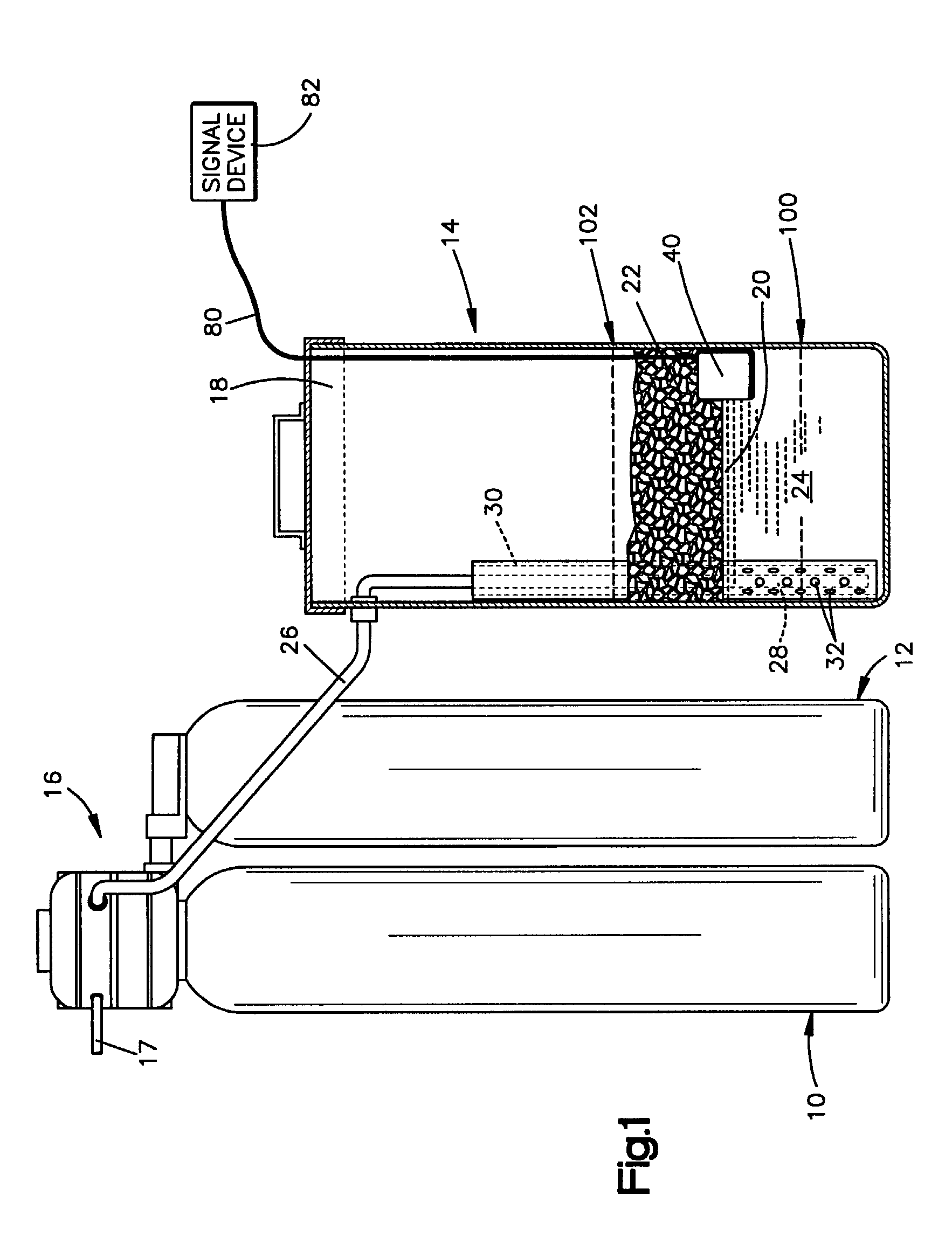 Apparatus and method for detecting a change in a specific gravity of a fluid