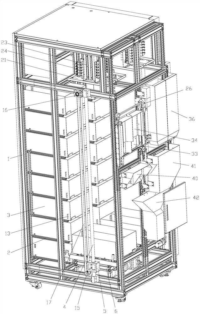 Medicine cabinet for automatically discharging bulk small-package traditional Chinese medicines