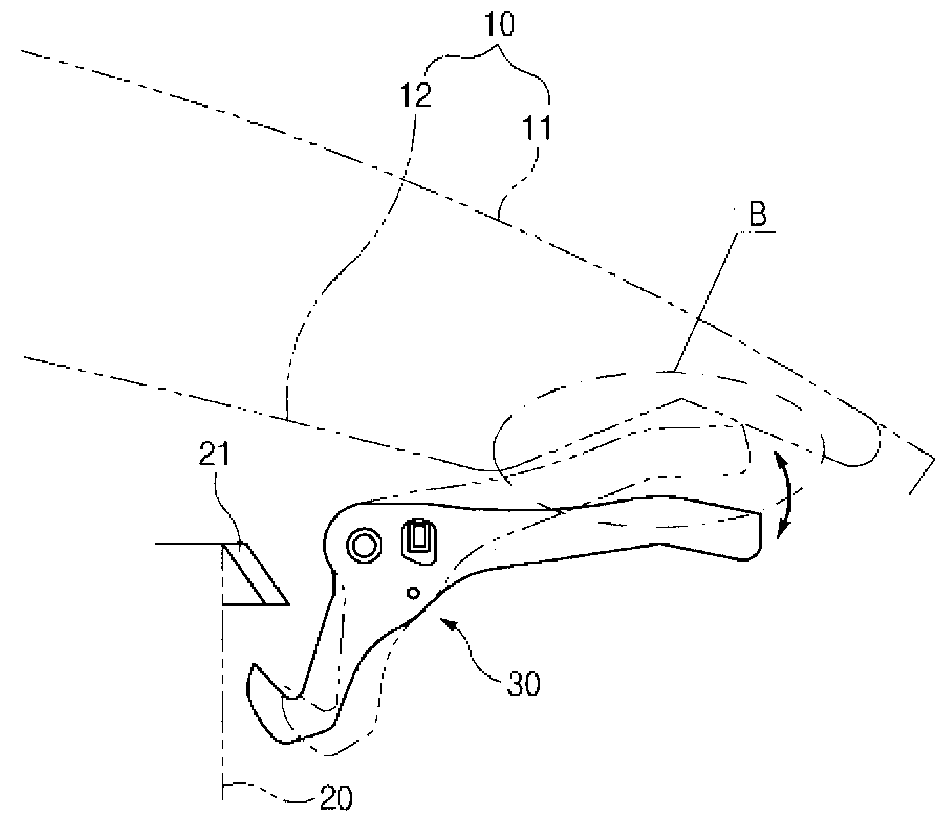 Safety Hook Structure for Hood