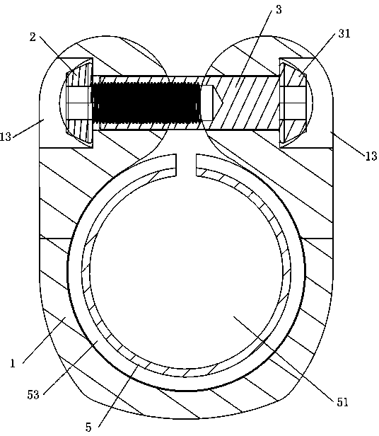Locking structure used for sleeving inner pipe with outer pipe