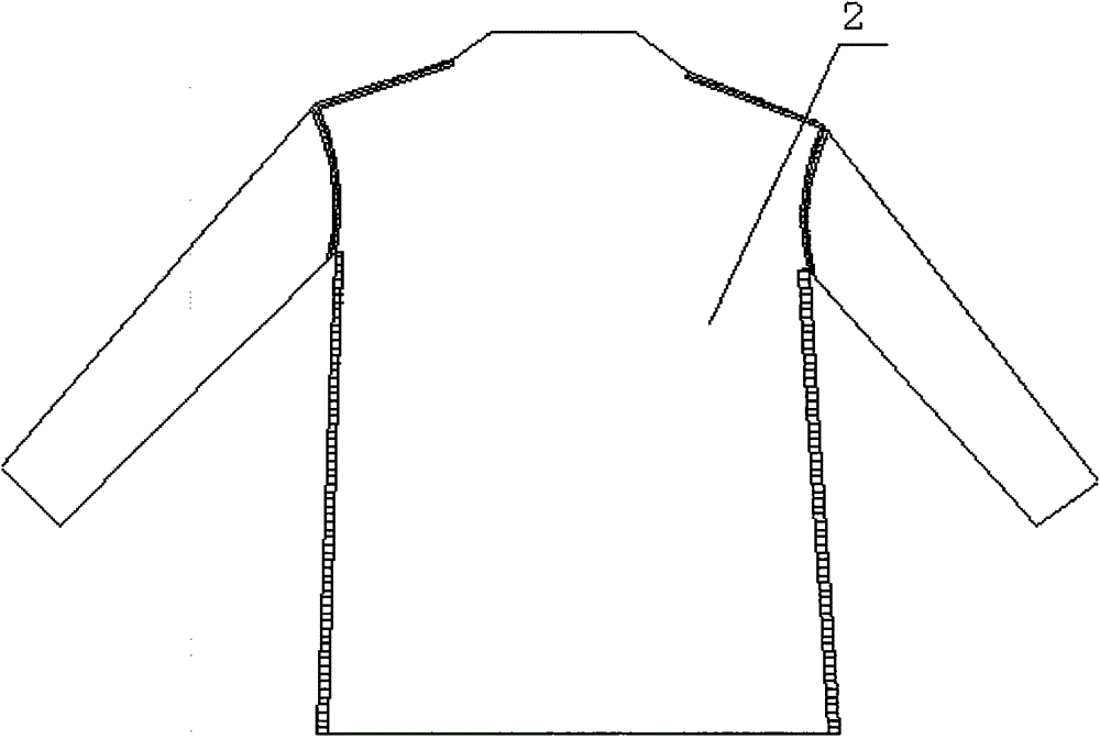 Cotton fabric super-hydrophobic coating fabric splicing patient garment with temperature detecting device