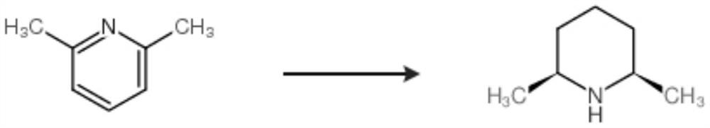 Preparation method of cis-2, 6-dimethyl piperidine