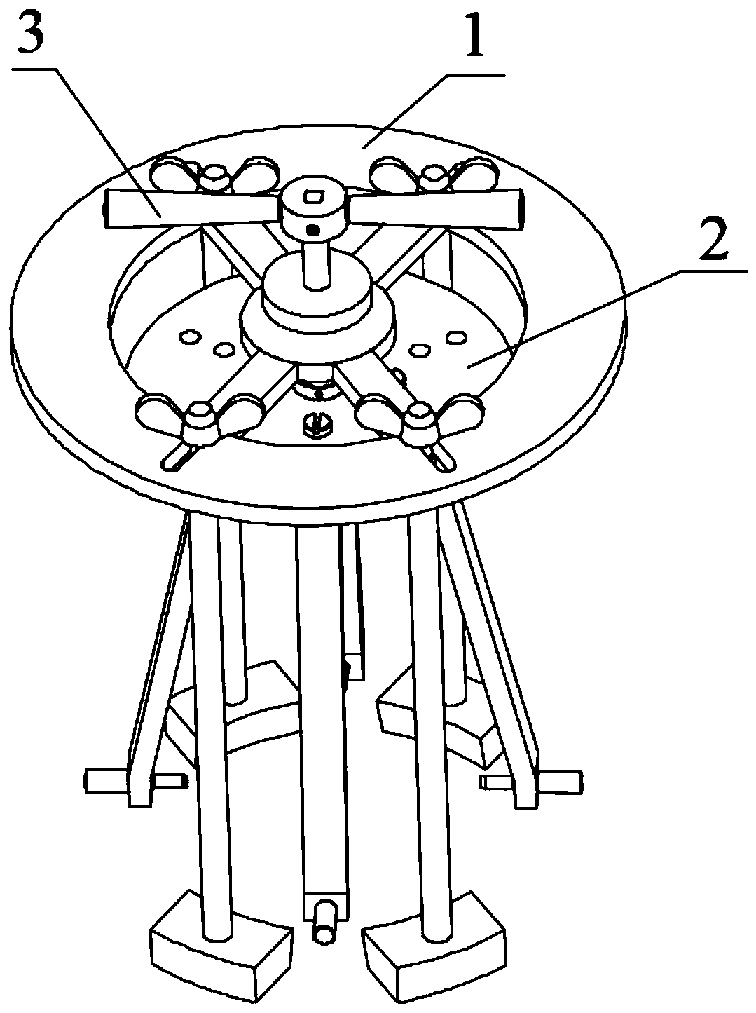 A dismantling device suitable for conical shell assemblies