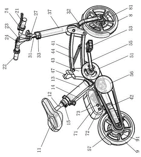 folding electric bicycle