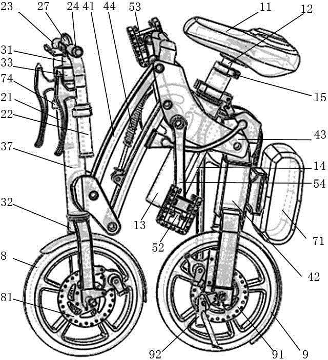 folding electric bicycle