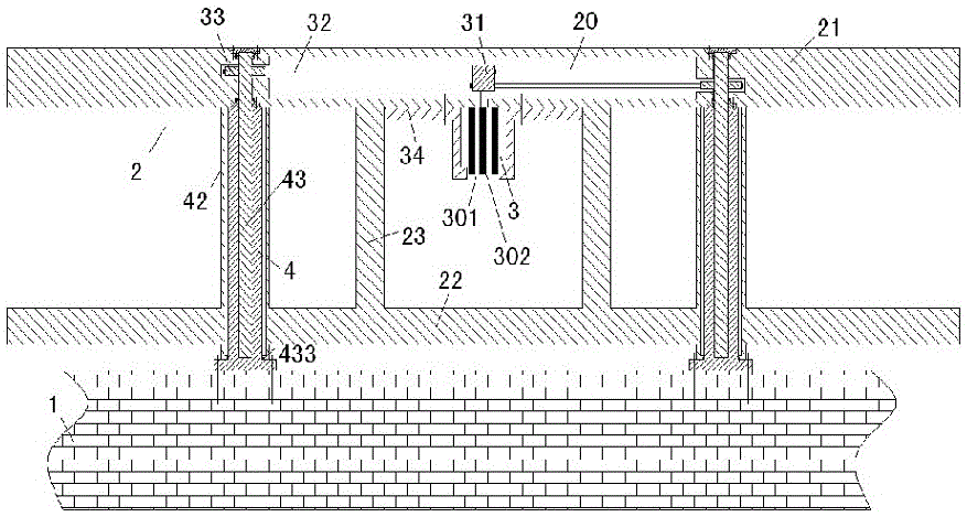 Bridge with lifting type guardrails