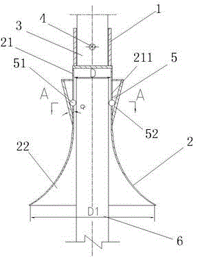 Broken drill pipe salvage device inside pile foundation hole