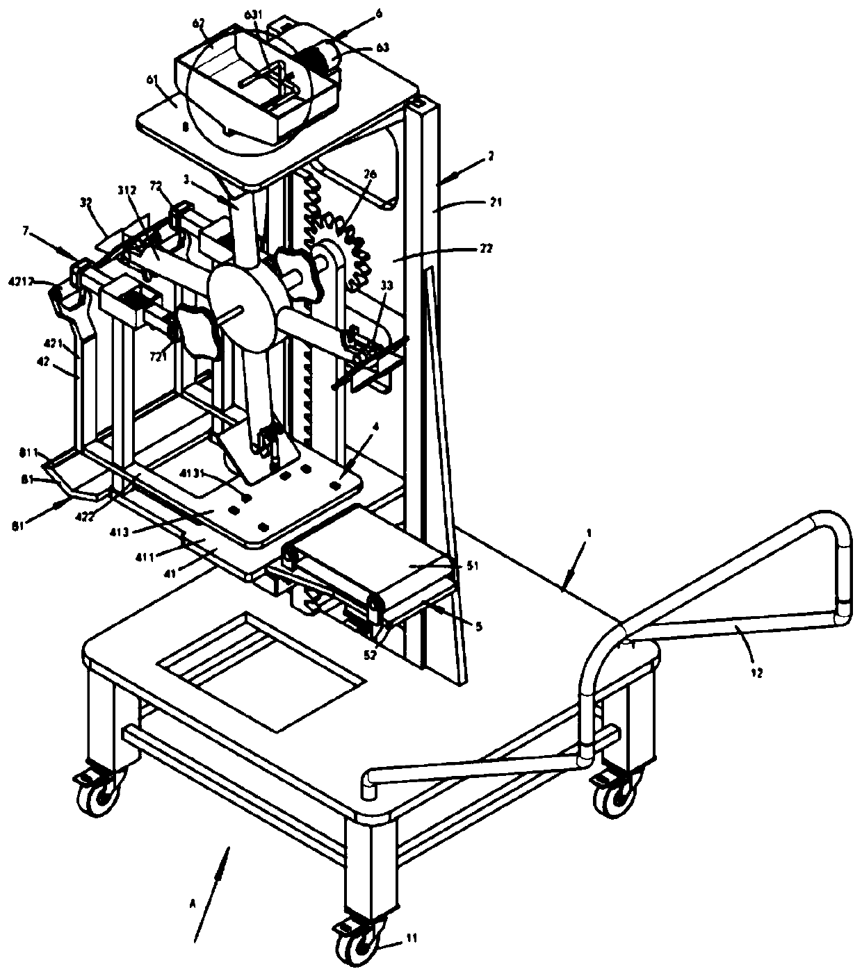 External wall tiling machine