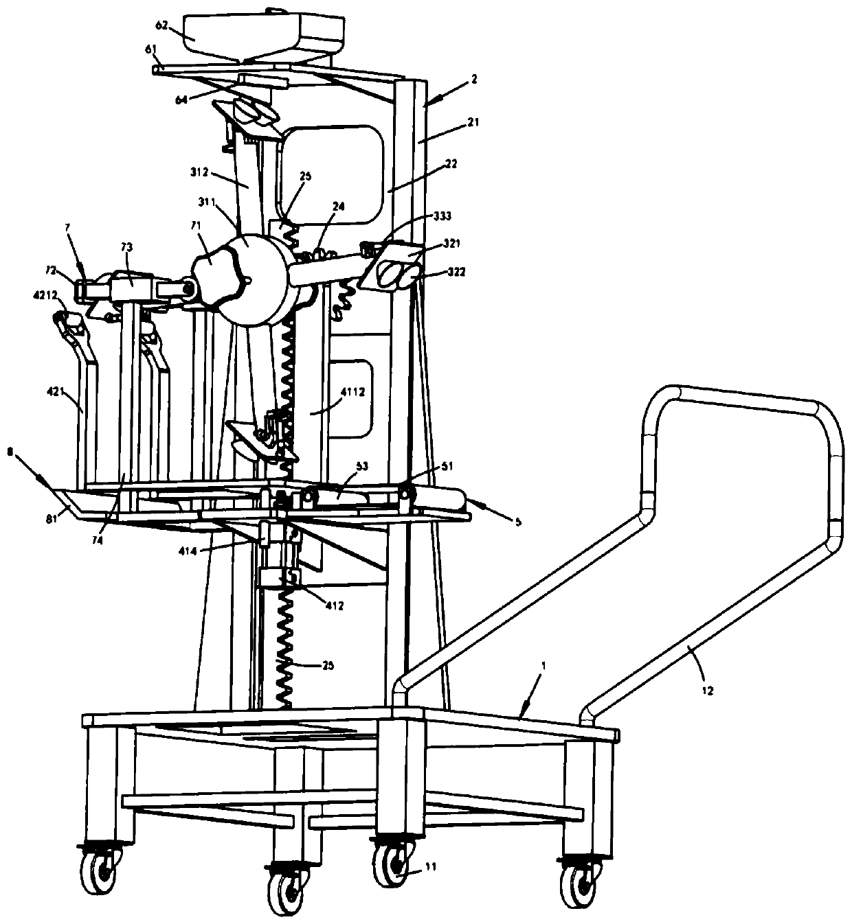 External wall tiling machine