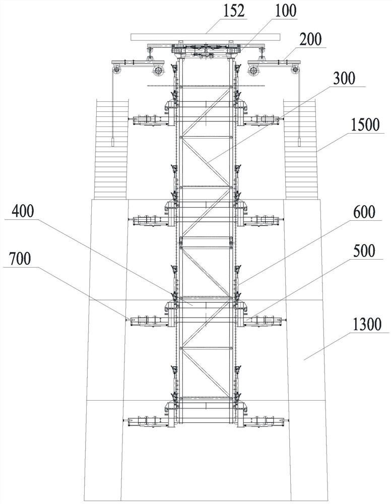 Concrete cavity multifunctional construction platform and its construction method