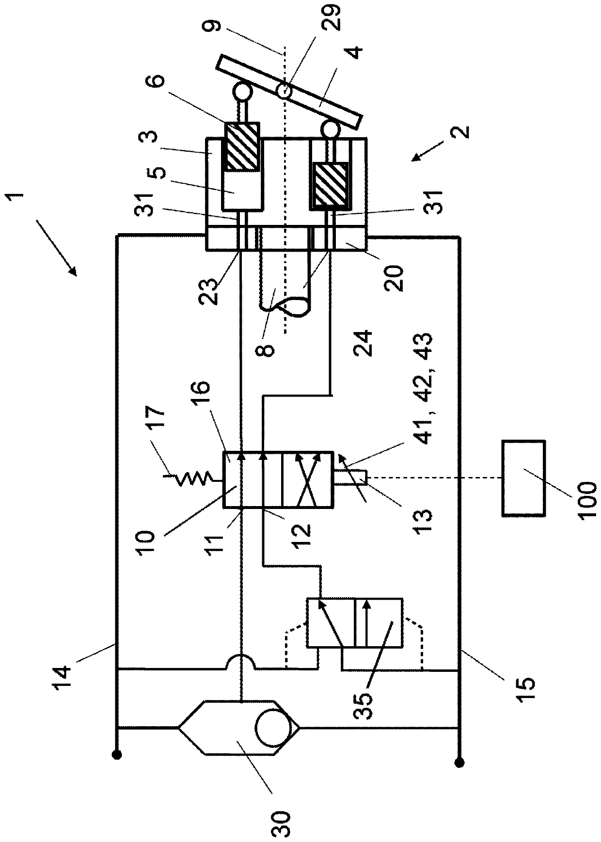 Servoless motor, hydraulic piston unit and control method thereof