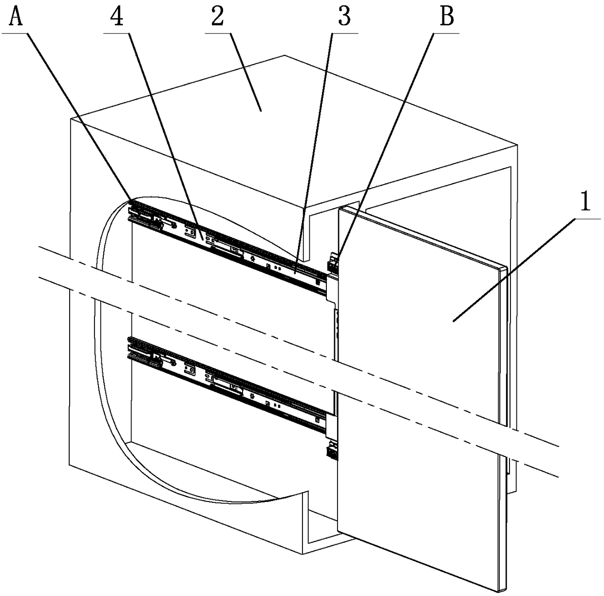 Rotary storage locking mechanism used for furniture