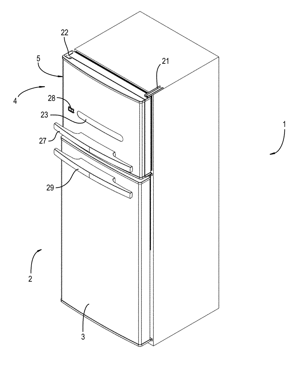 Sectorized cooling arrangement for refrigerators